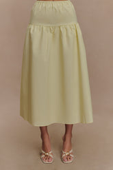 Amirah Midi Skirt - Lemon