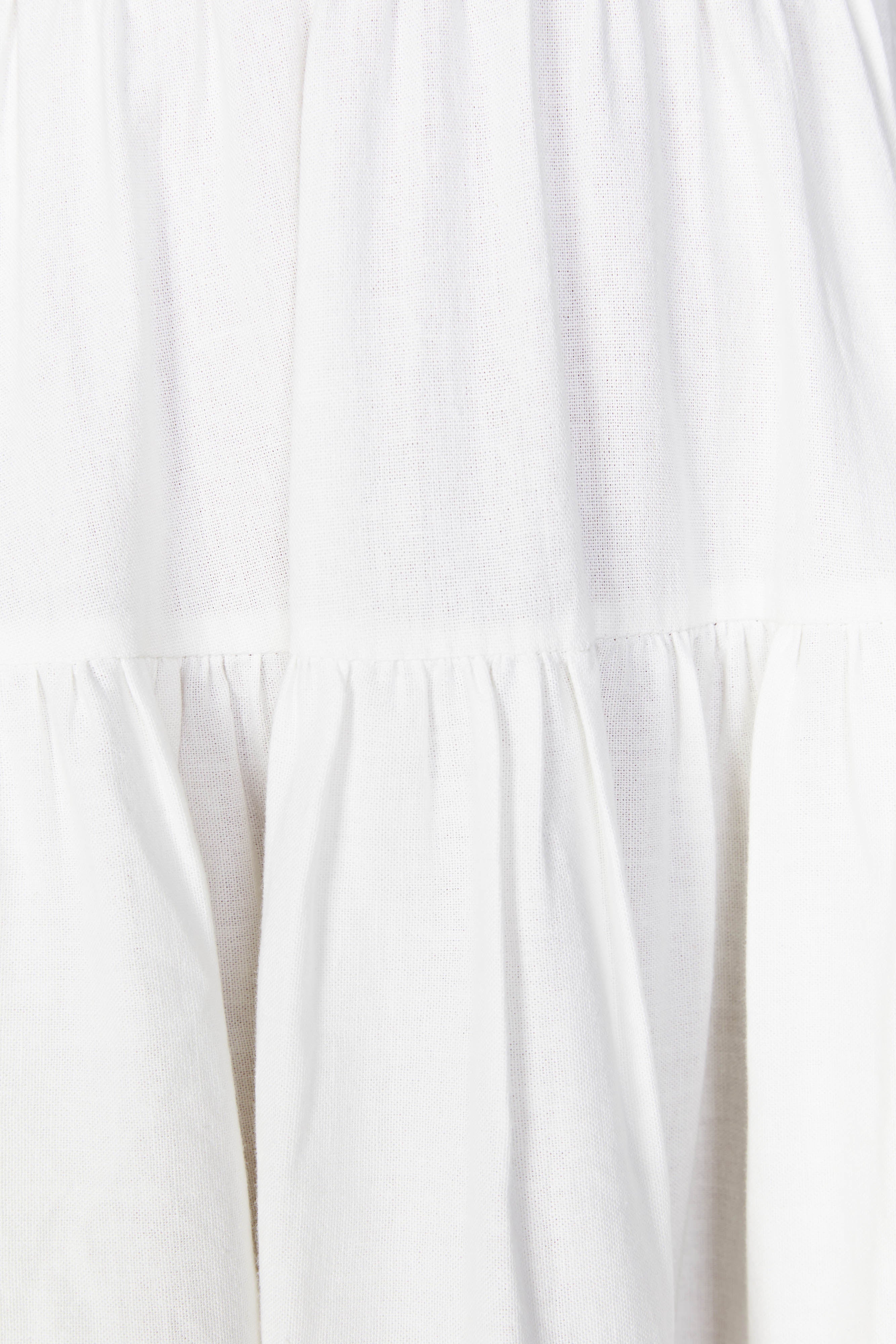 Adriana Linen Midi Dress - White