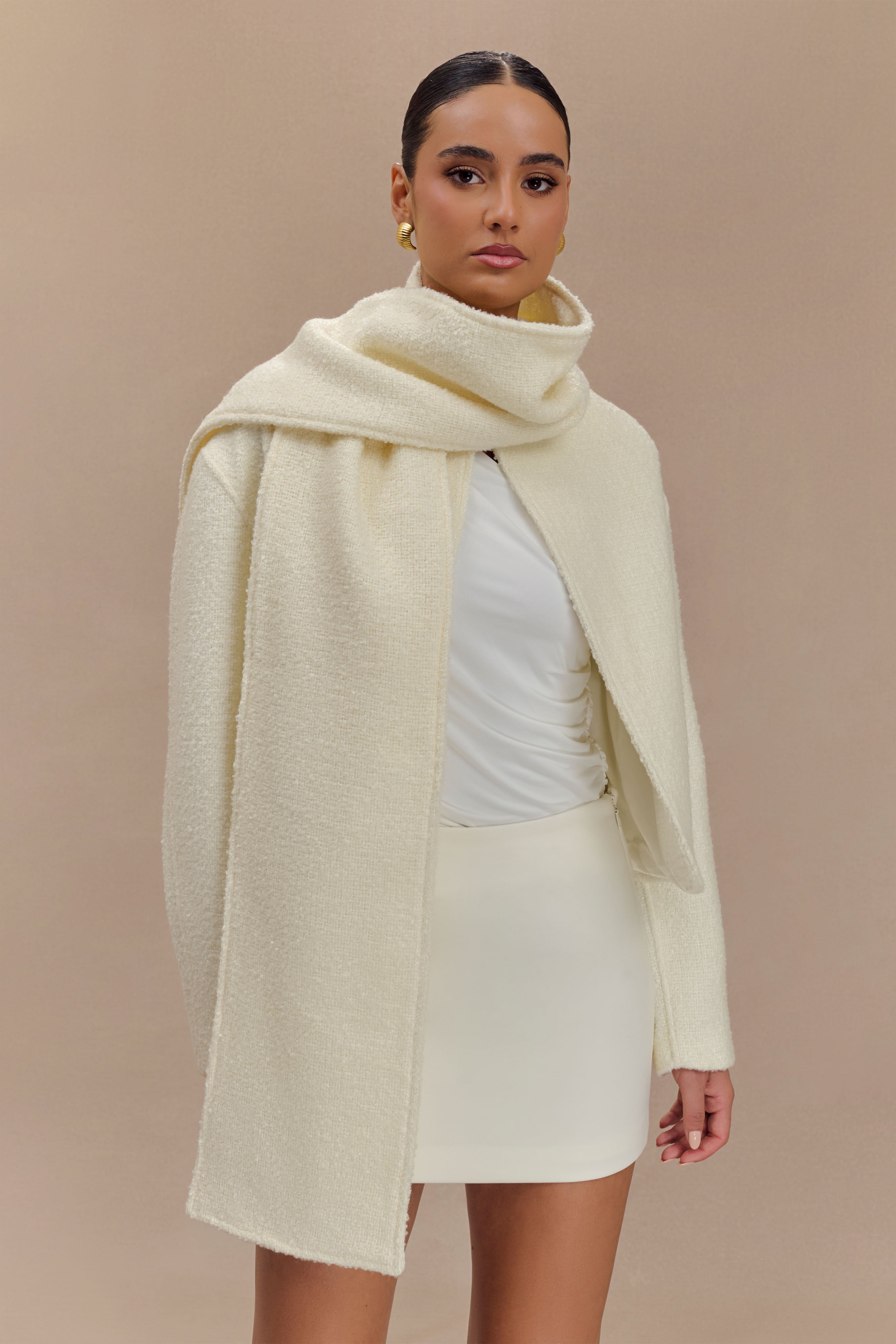 Bree Scarf And Jacket - Ivory