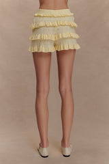 Amy Pointelle Knit Frill Bloomers - Lemon