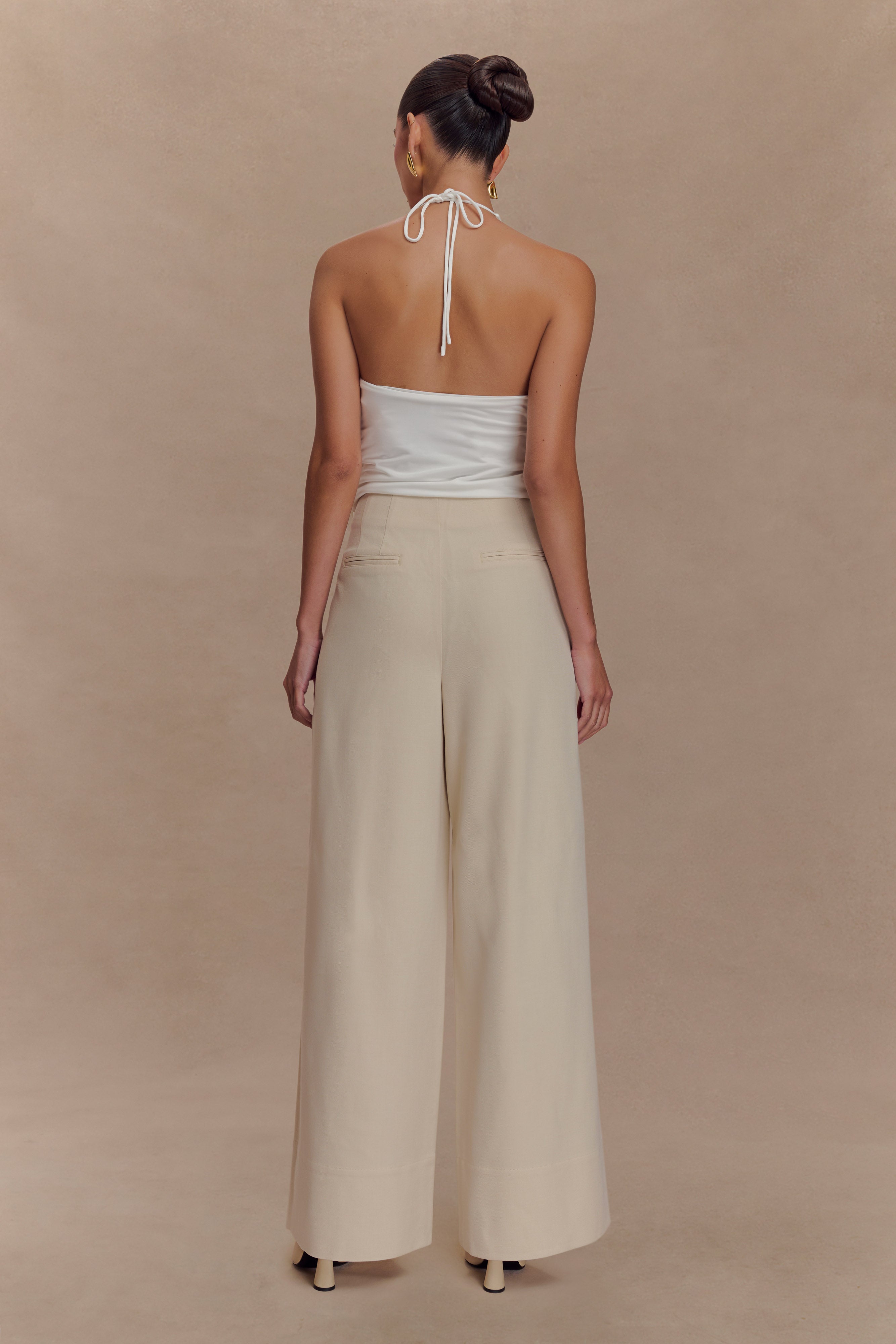 Mila Straight Leg Suiting Pant - Buttermilk