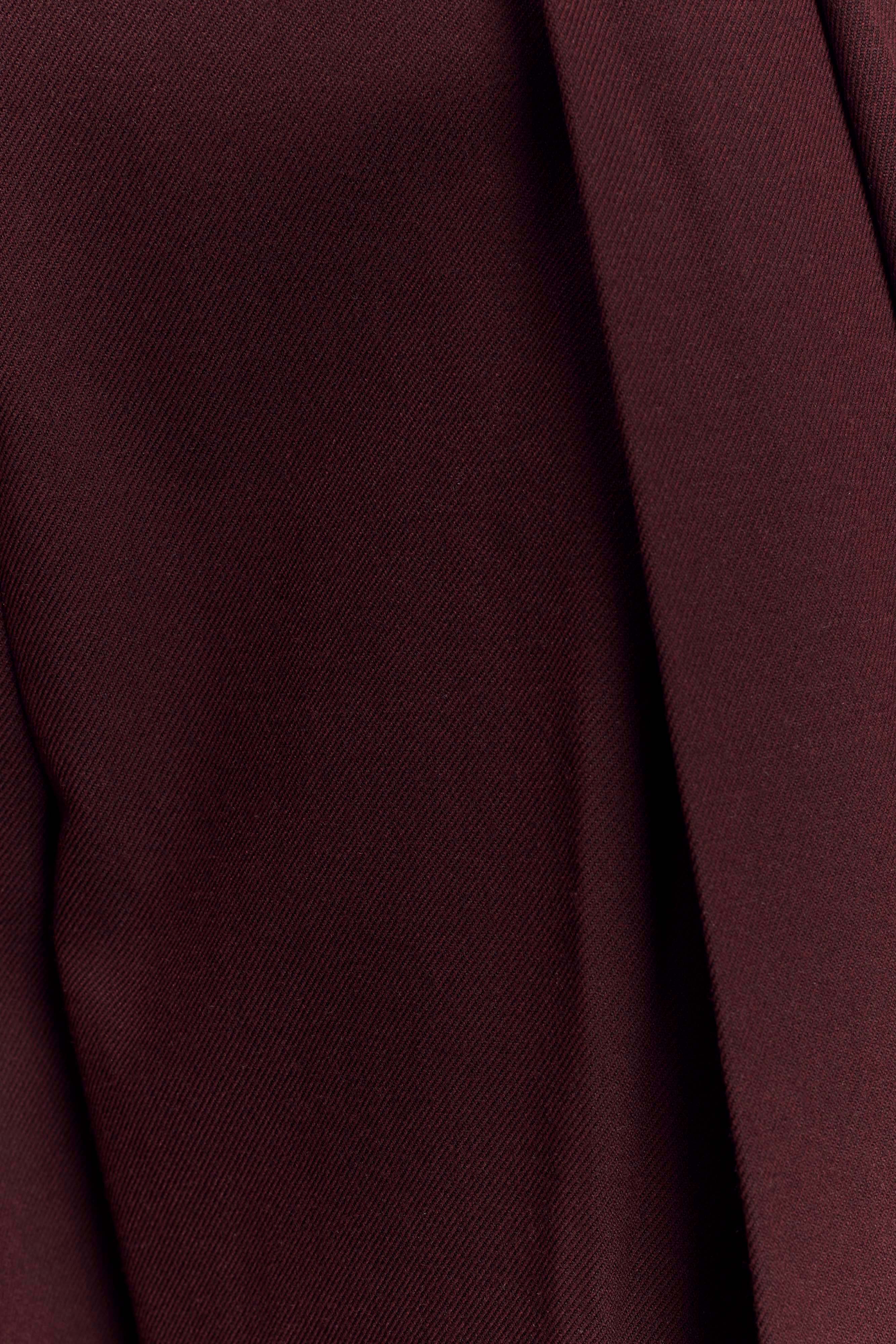 Penelope Pleated High Waisted Pants - Mahogany