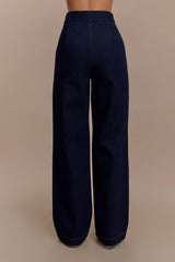 Rayne Wide Leg Denim Jeans - Indigo Blue