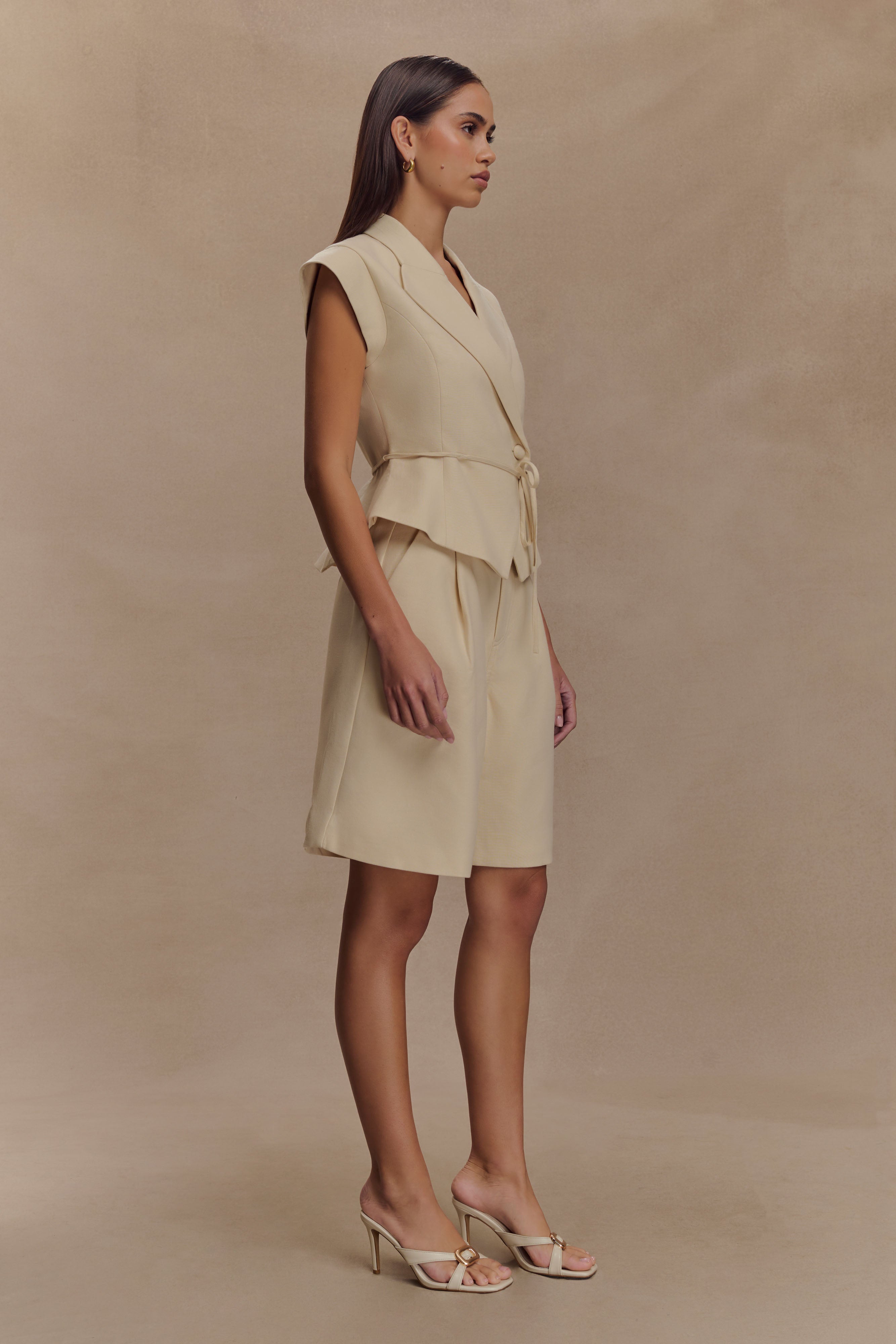 Andina Linen Shorts - Natural Beige