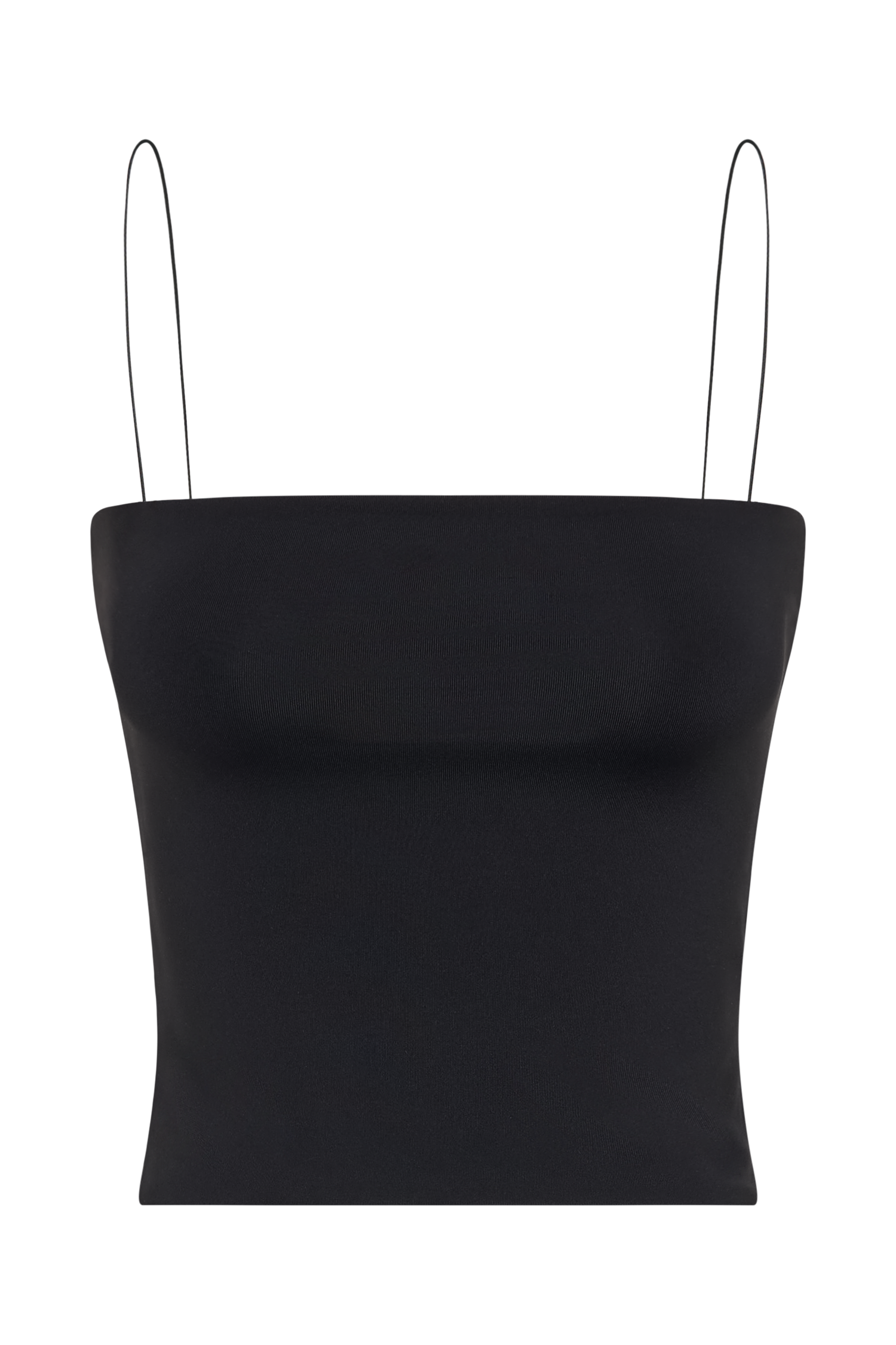 Arya Longline Spaghetti Strap Top - Black