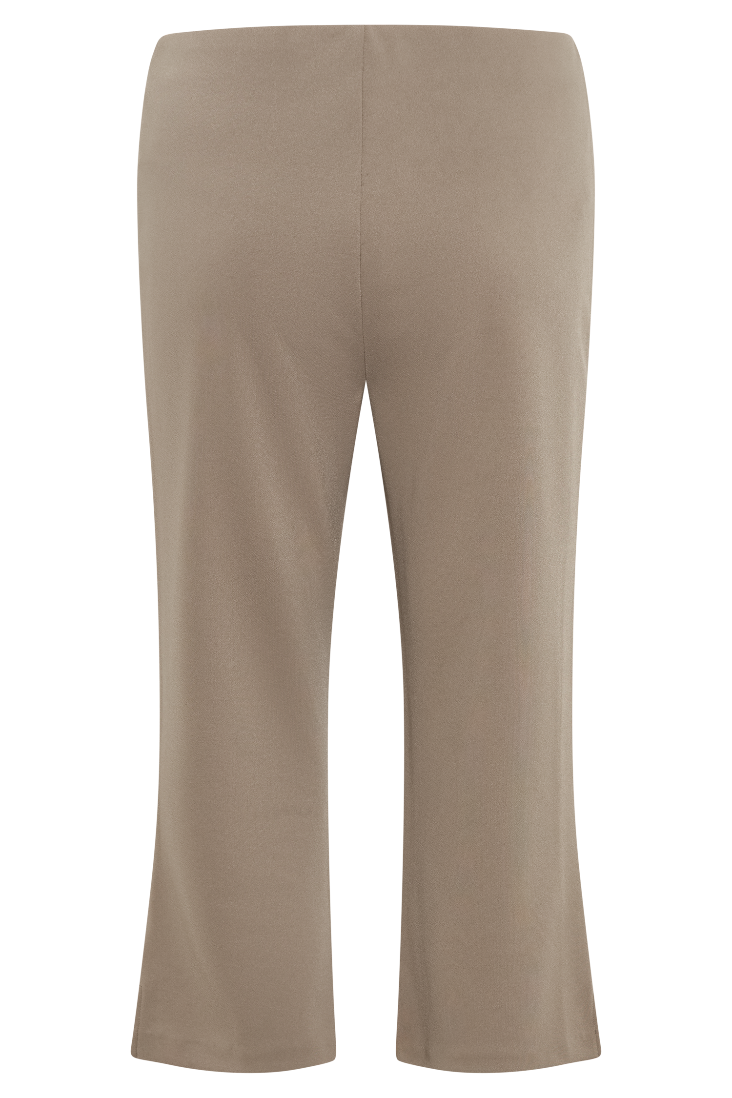 Layla Flared Crepe Capri Pants - Mushroom