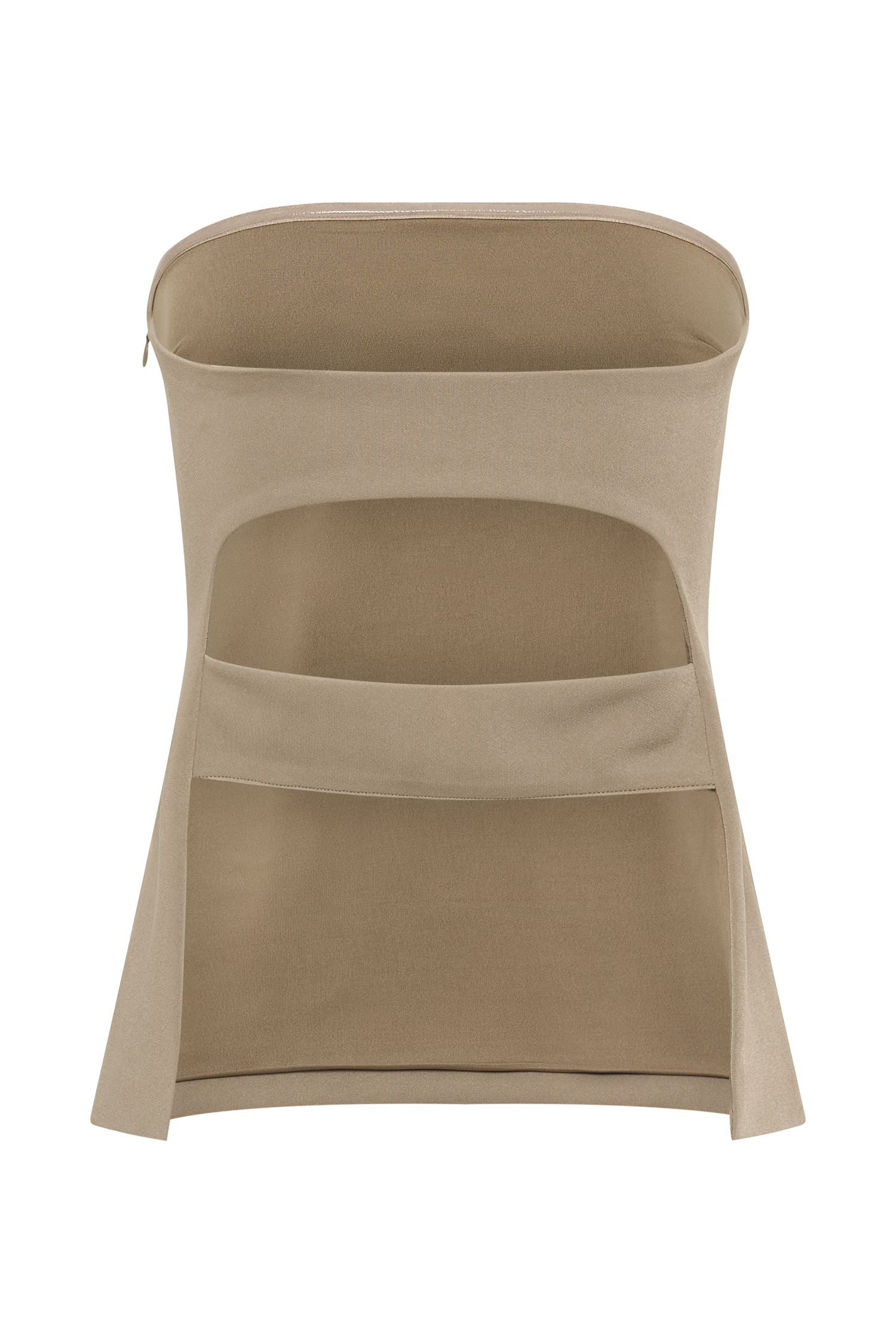 Antonia Strapless Cut Out Top - Mushroom