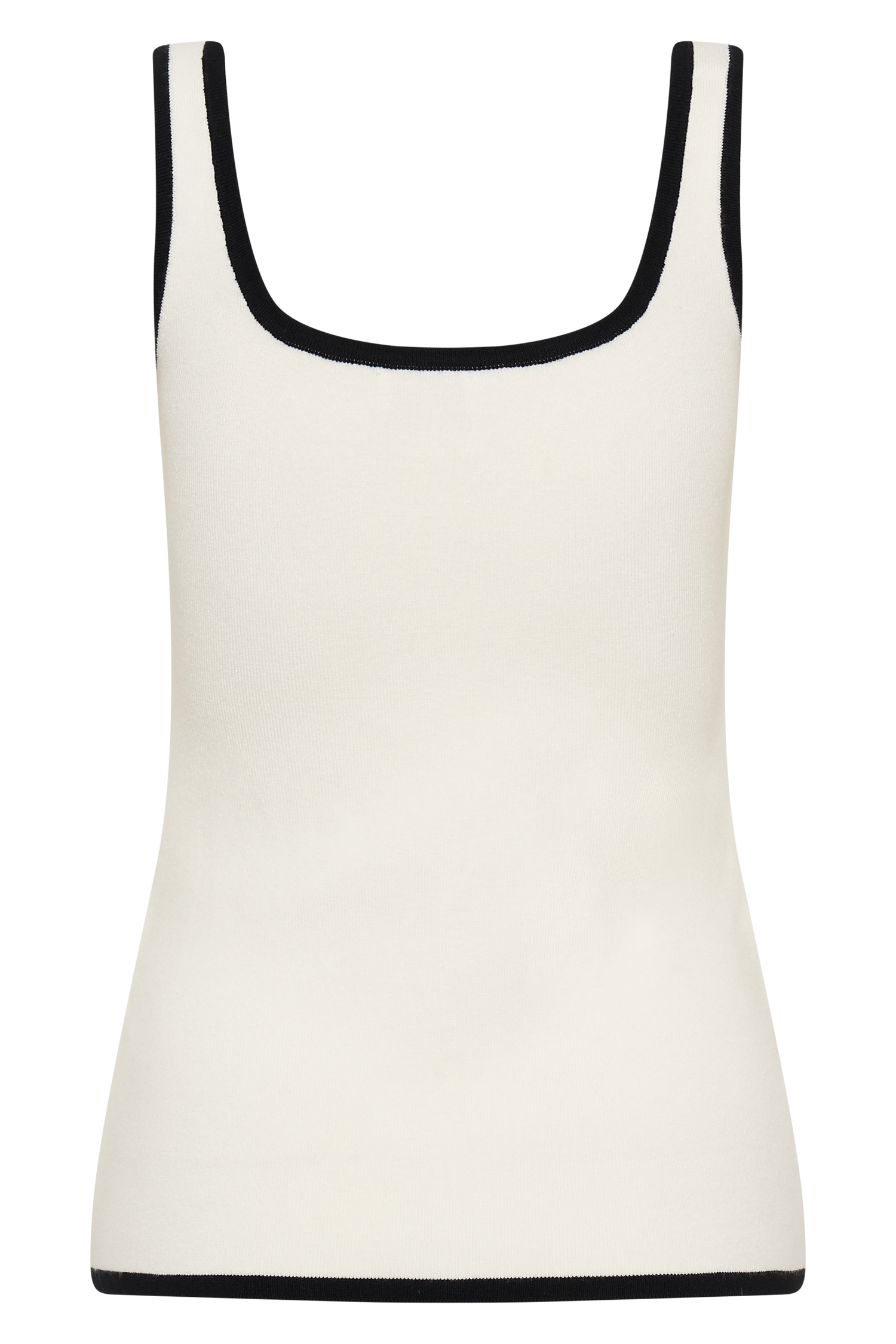 Becky Contrast Knit Top - Ivory & Black