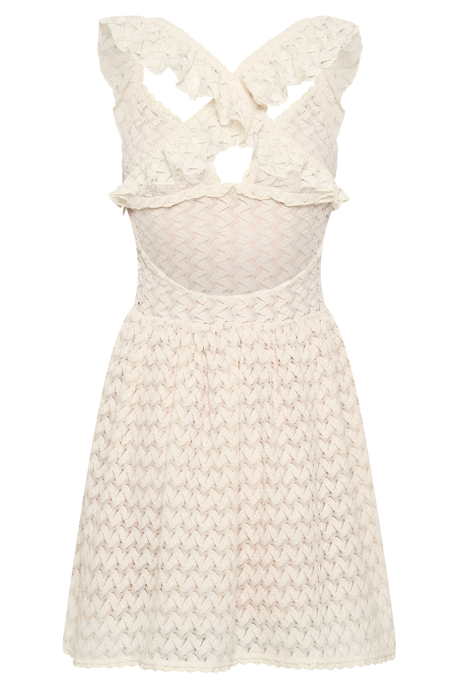 Ezra Lace Mini Dress - Ivory