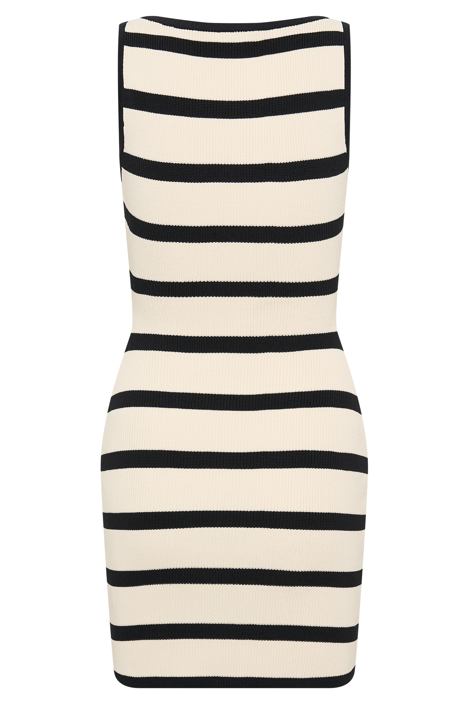 Sawyer Stripe Knit Mini Dress - Black/Cream