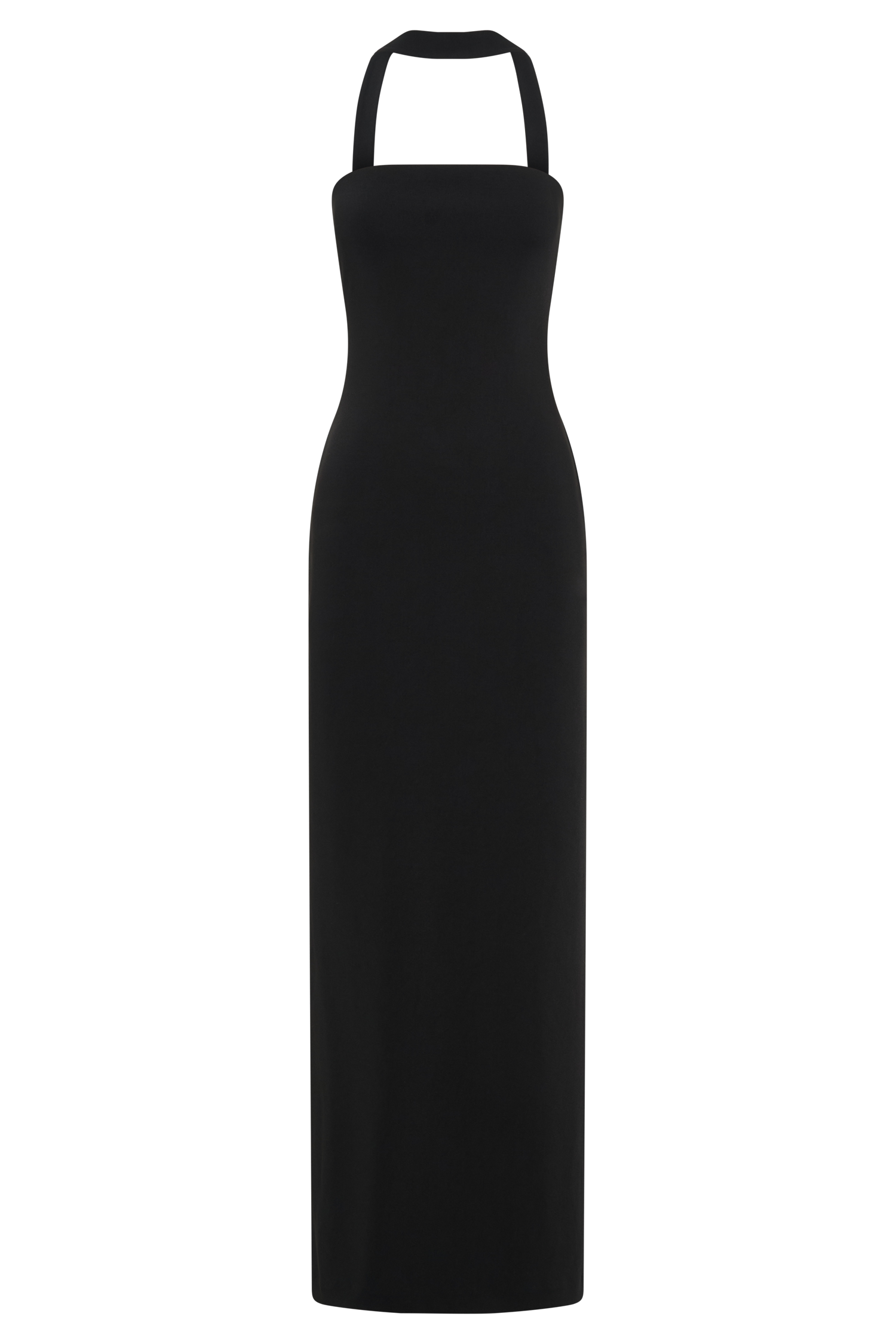 Velma Halter Collar Maxi Dress - Black