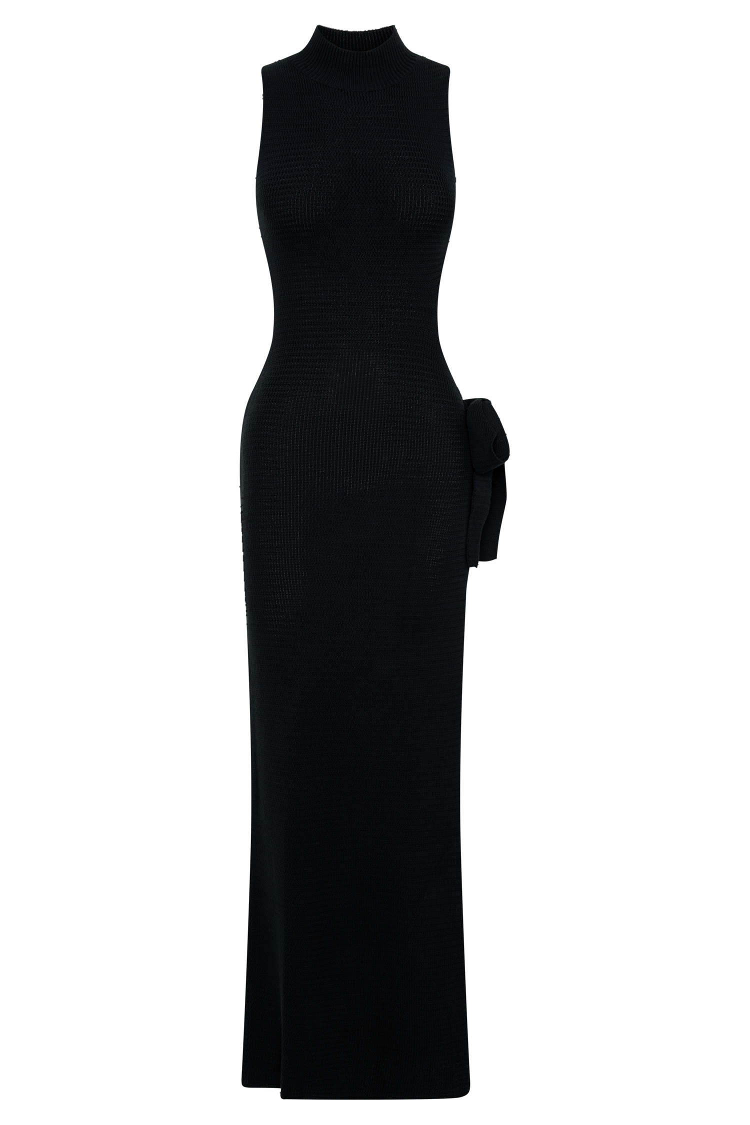 Stephanie Cut Out Knit Maxi Dress - Black