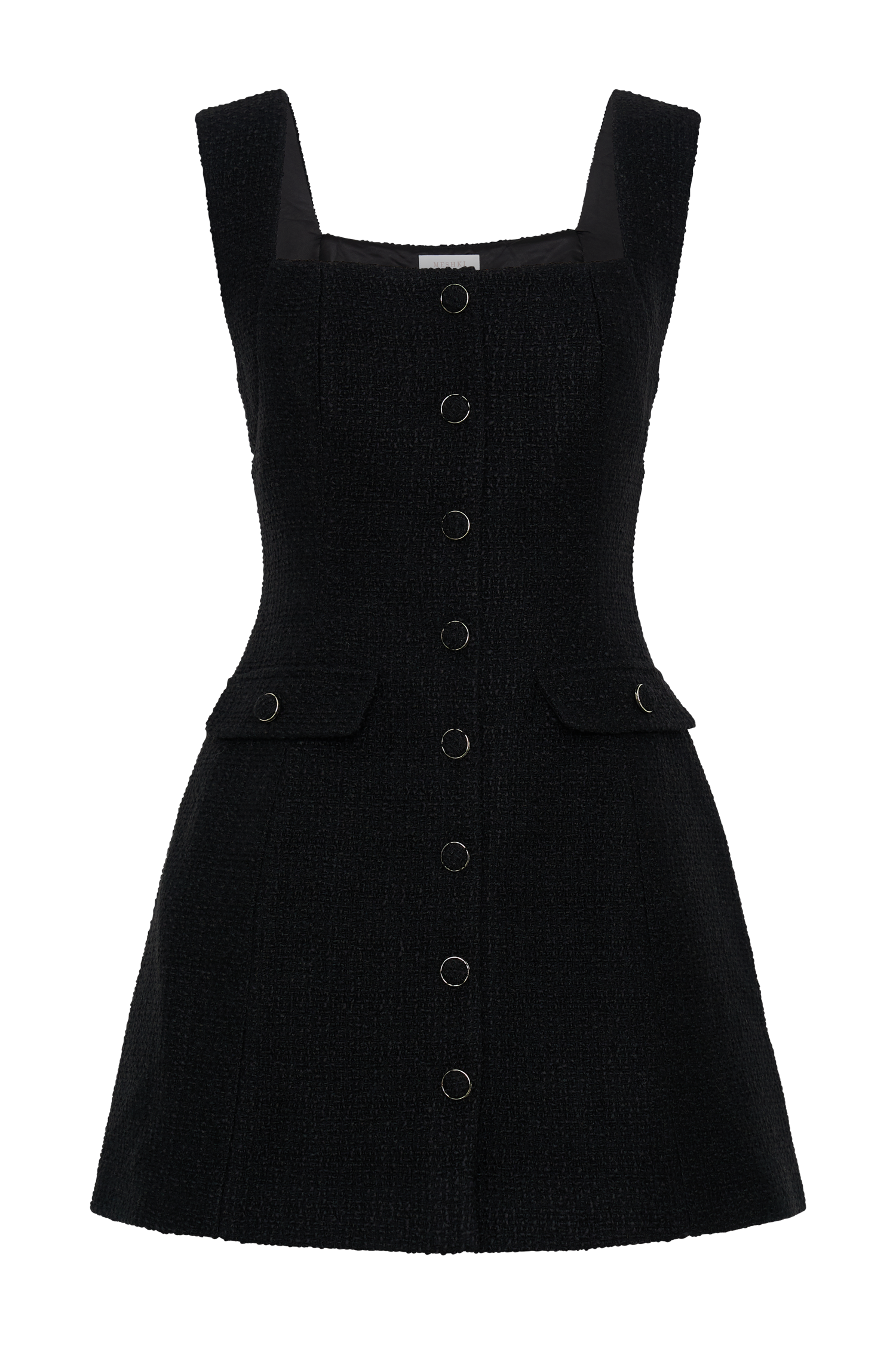 Desire Boucle Mini Dress - Black