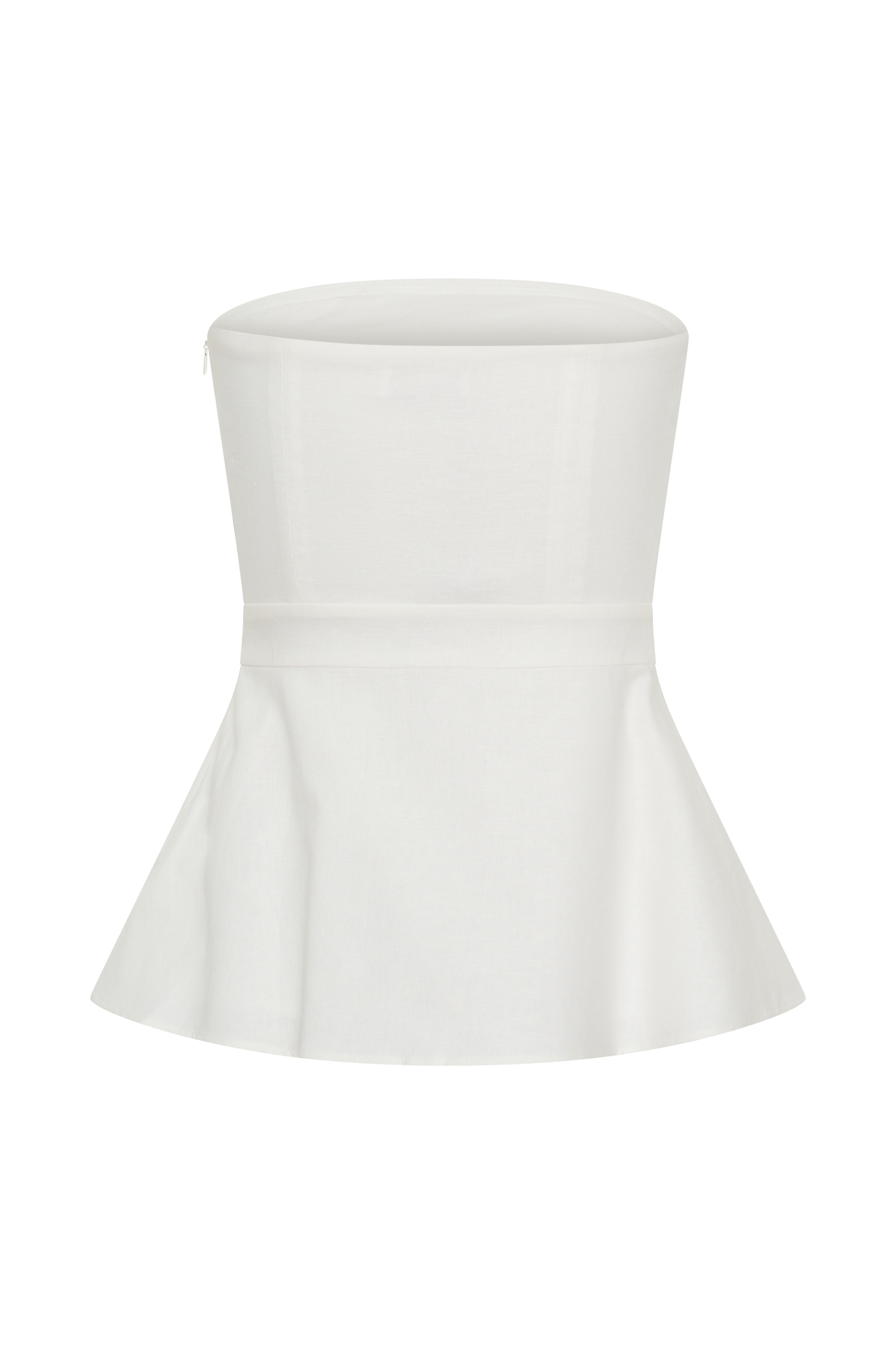Dora Strapless Linen Top - Ivory