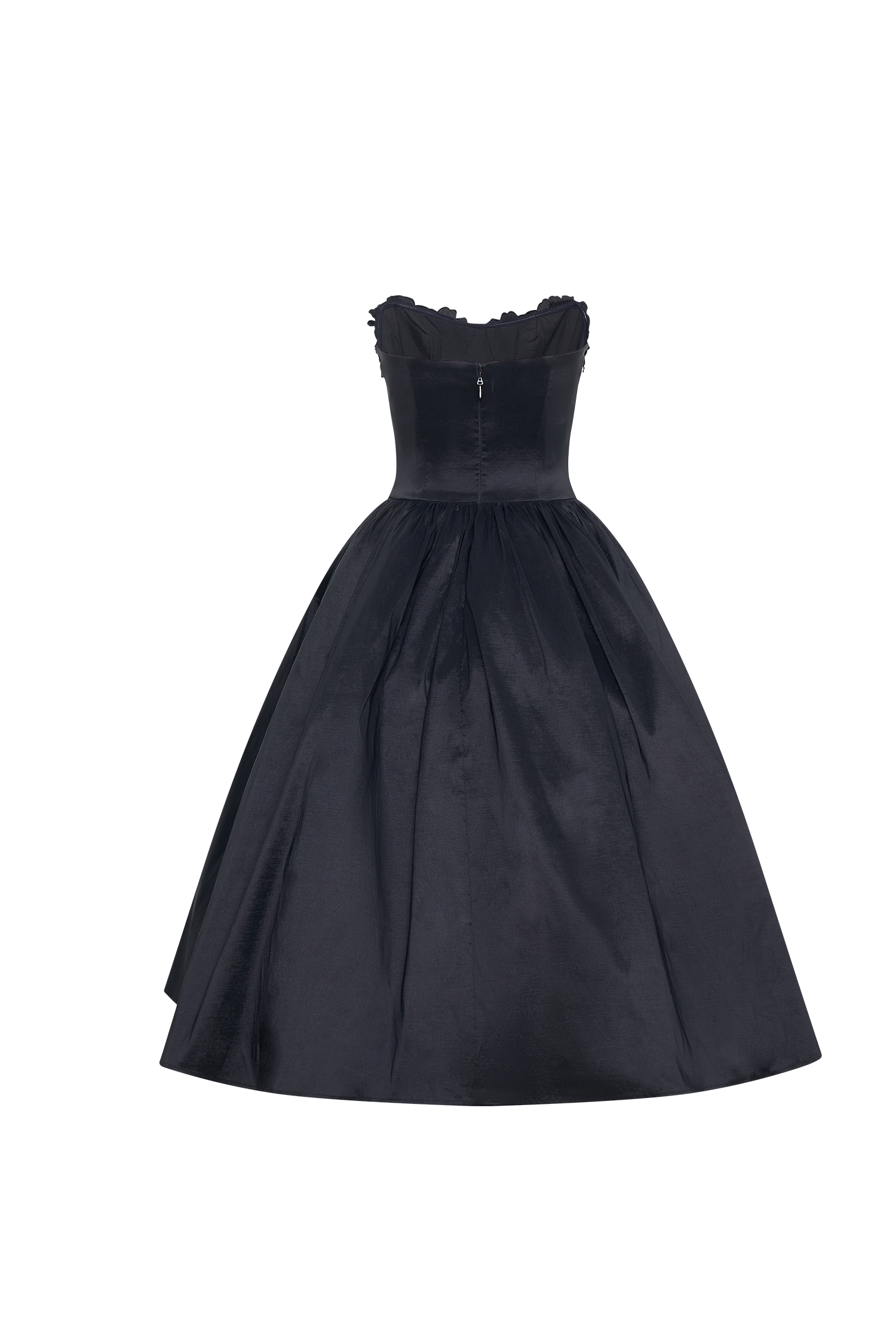 Elyssa Embroidered Midi Dress - Black