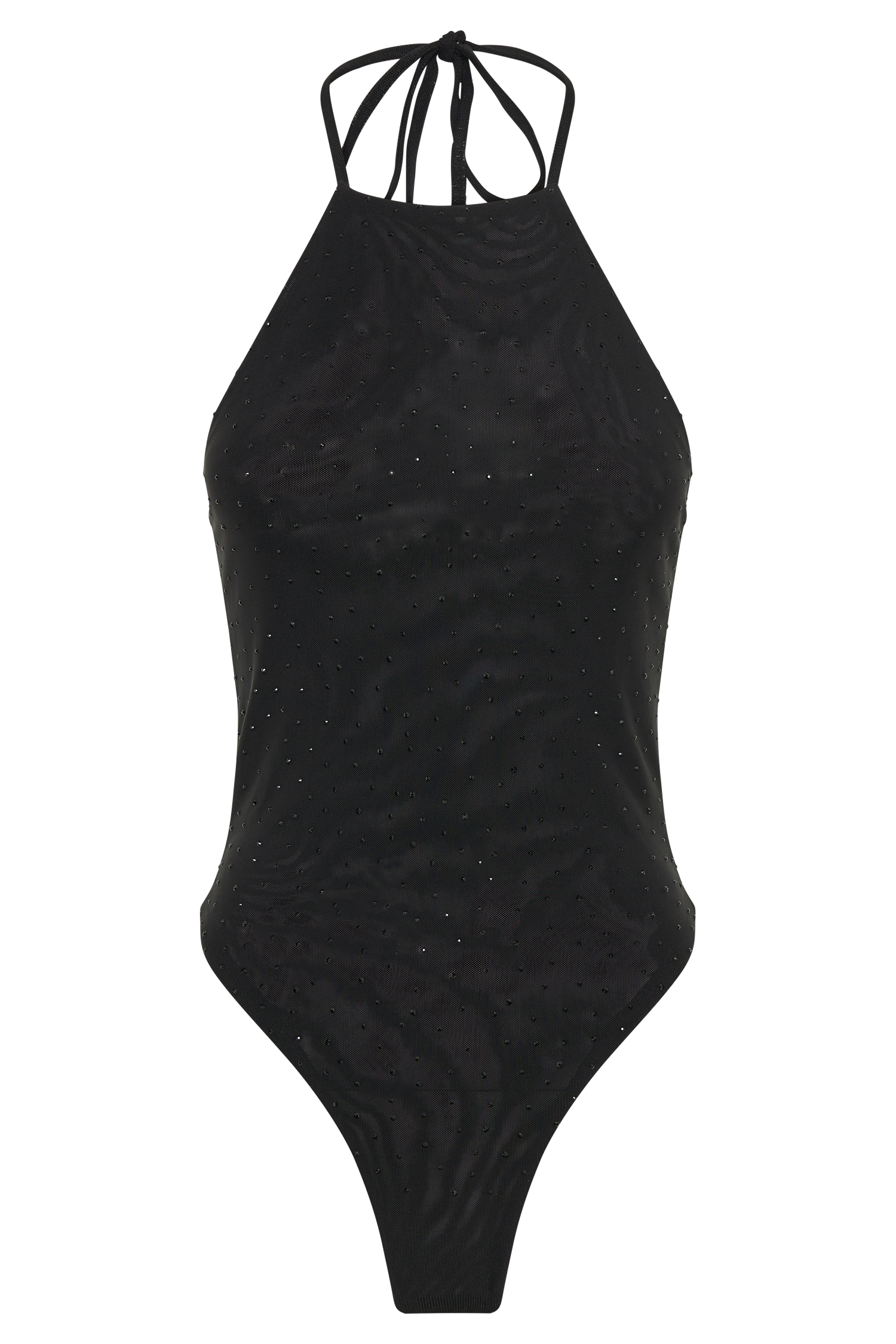 Alani Hot Fix Mesh Bodysuit - Black