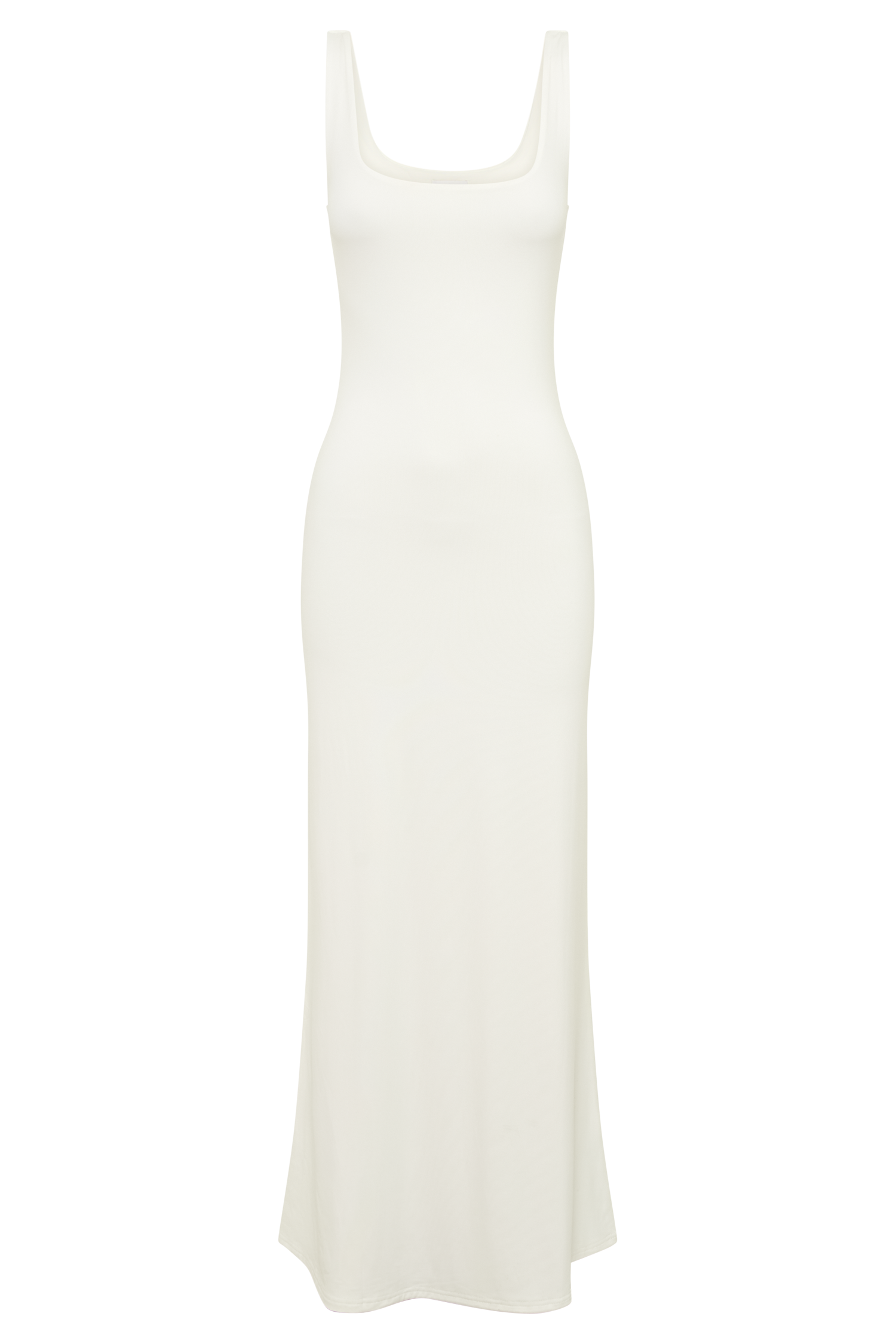 Aubree Recycled Nylon Fishtail Maxi Dress - White