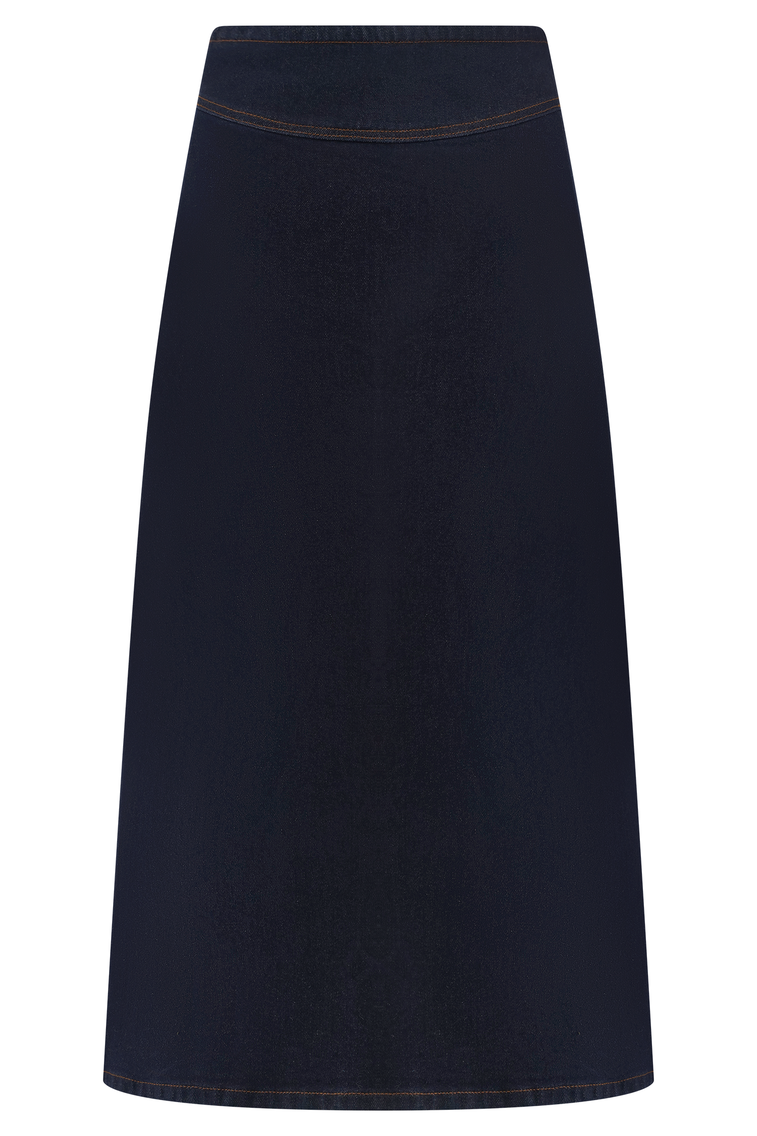 Cecilia Denim A-Line Midi Skirt - Indigo Blue
