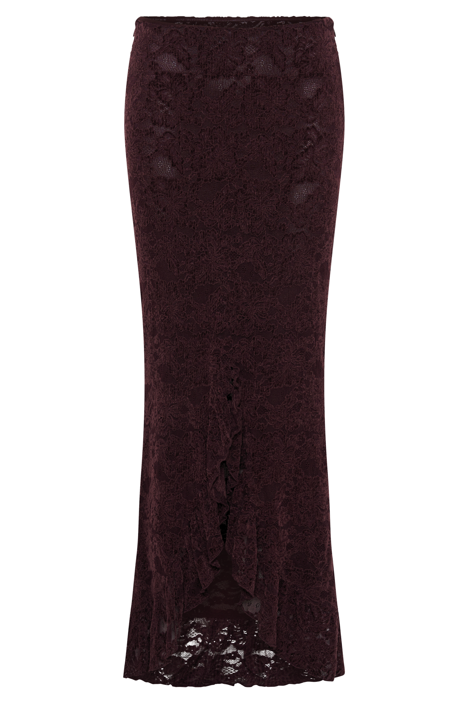 Artemis Lace Plisse Maxi Skirt - Plum