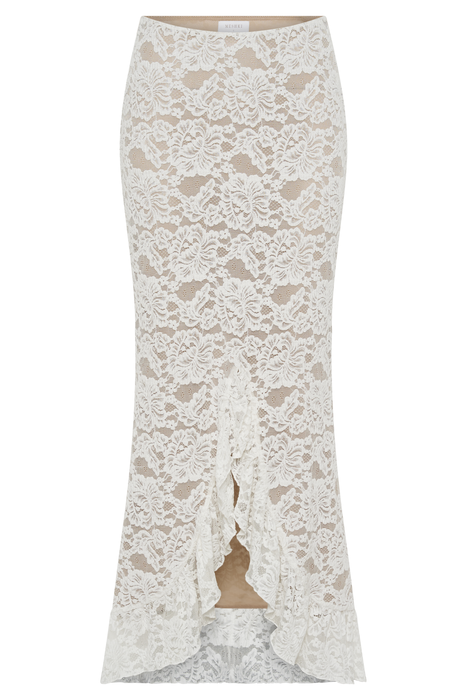 Artemis Lace Plisse Maxi Skirt - Ivory