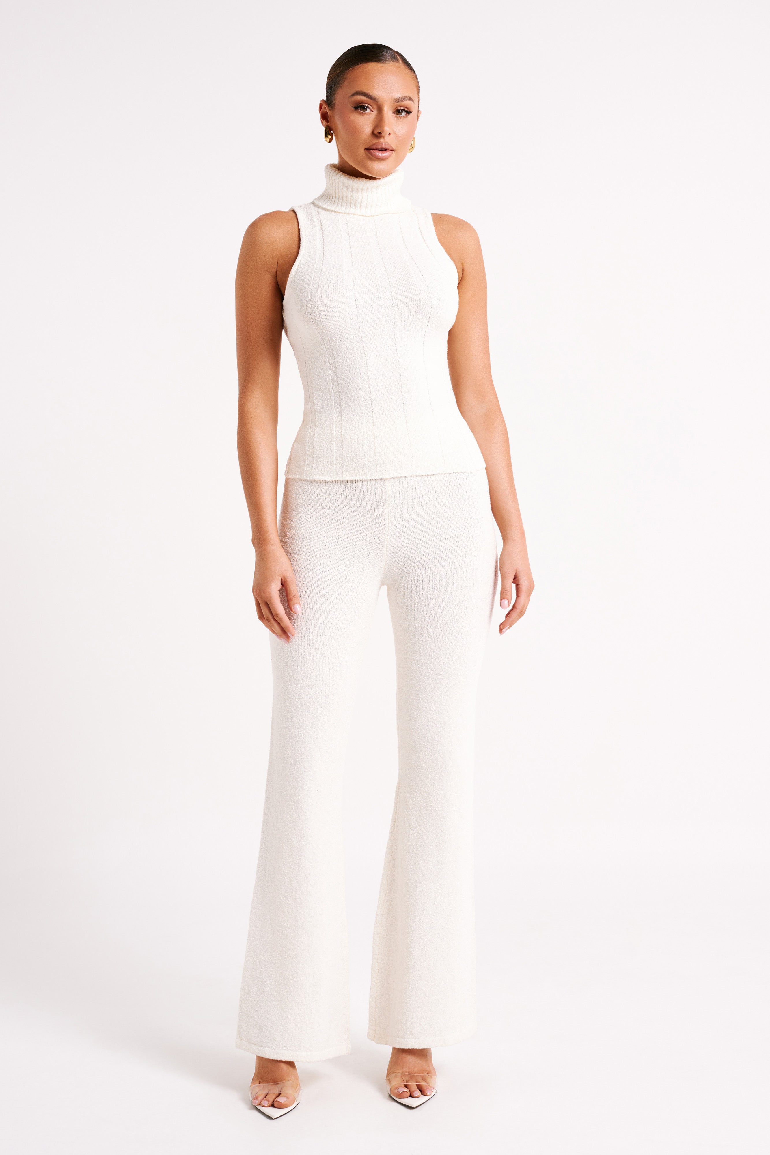 Angelina Ribbed Turtleneck - Ivory