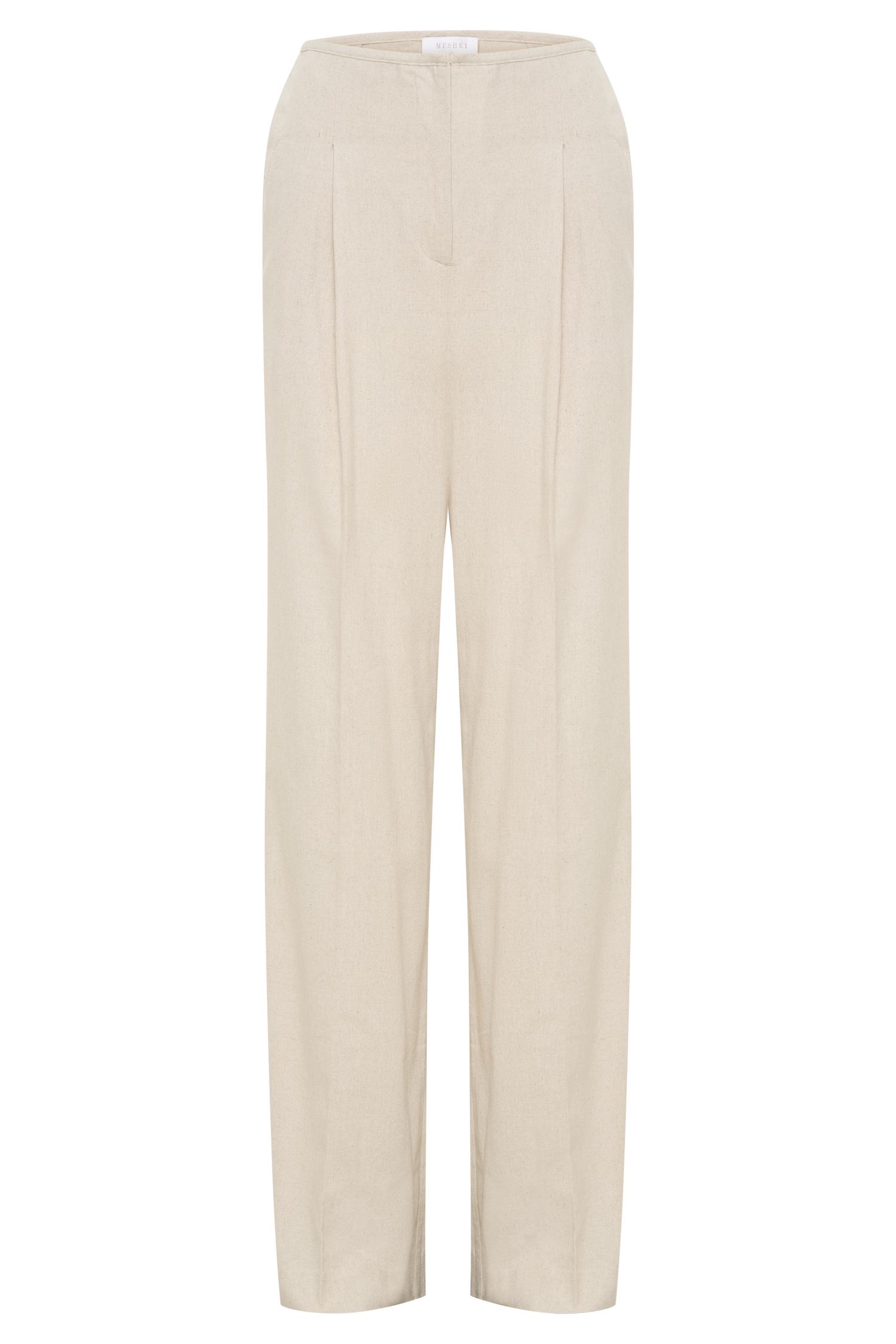 Adrina Straight Leg Linen Pant - Natural
